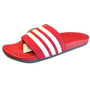 Adidas Adilette Comfort Mens Slide Sandals Red Shoes EG1852